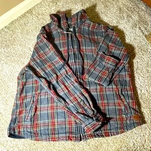 Women’s Large L.L. Bean Scotch Plaid Flannel Zip